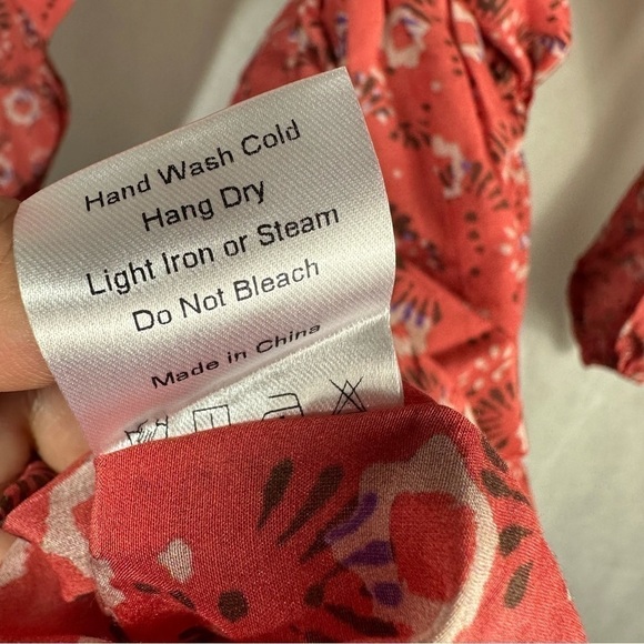 Xirena Jia Floral Print Mini Dress Size Large Coral Blush - Picture 14 of 14